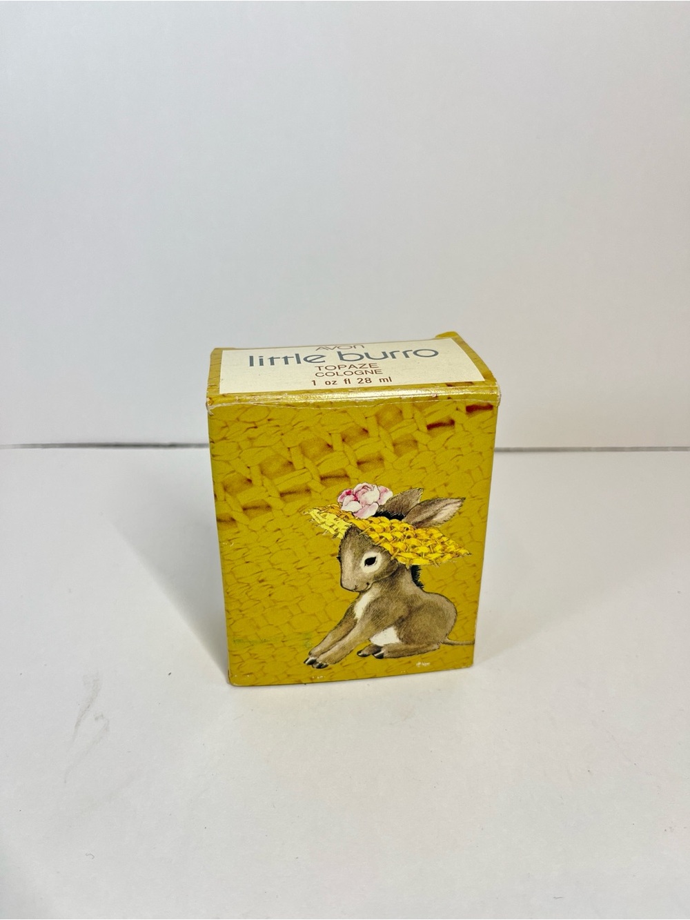 Vintage AVON Little Burro Donkey & Straw Hat Topaze Cologne With Box MCM Full - Picture 16 of 16
